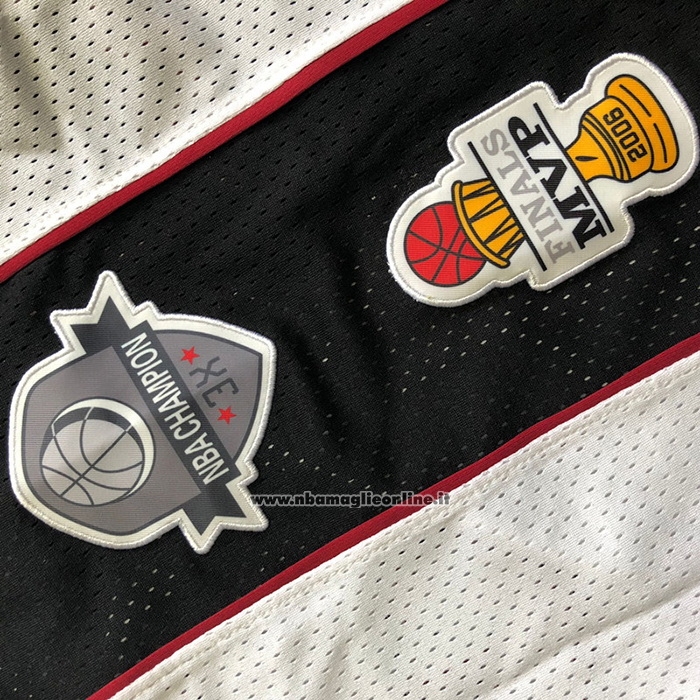 Maglia Miami Heat Dwyane Wade #3 Mitchell & Ness 2003-19 Bianco